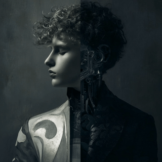 Animated gif half-human half-machine