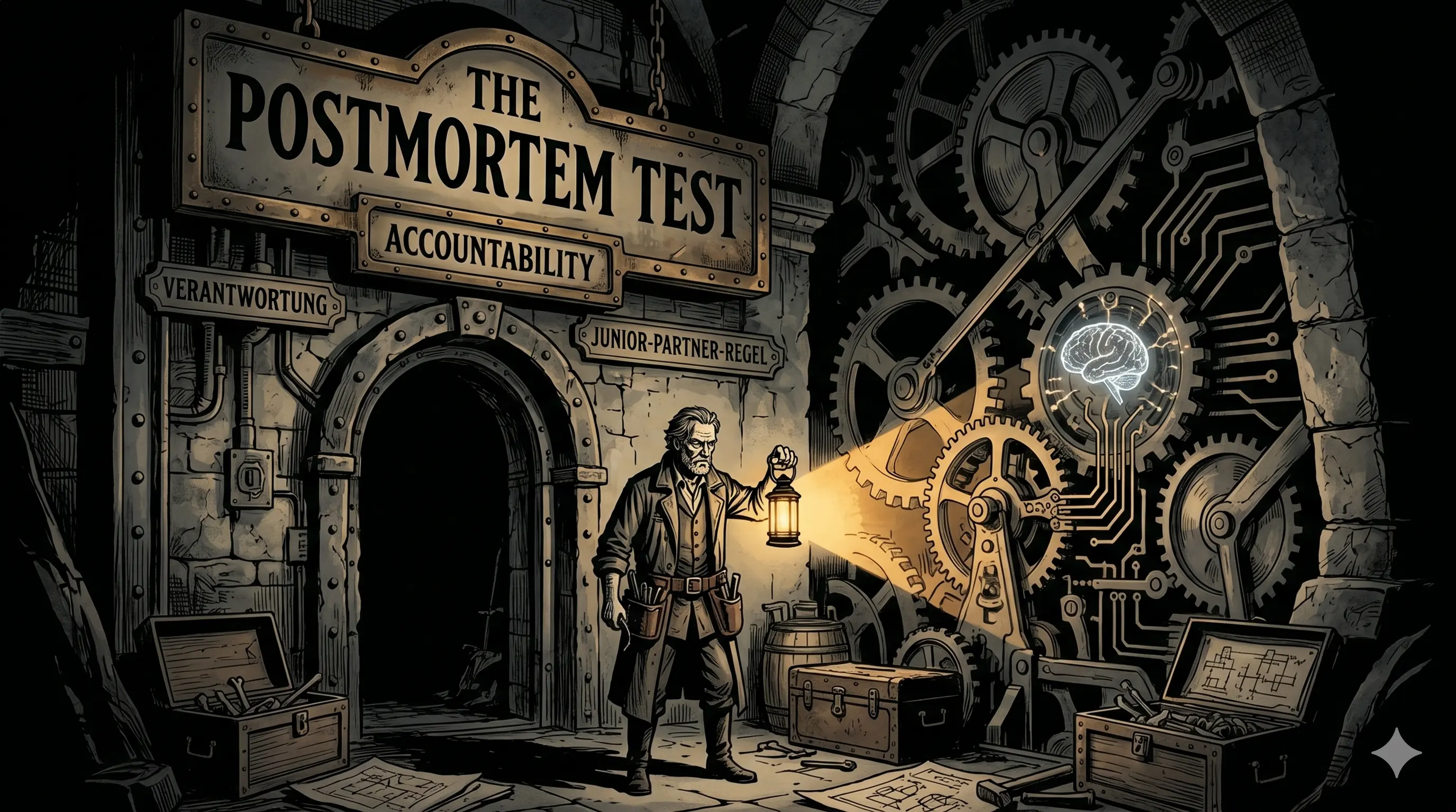 The postmortem rule — accountability at the moment of the commit